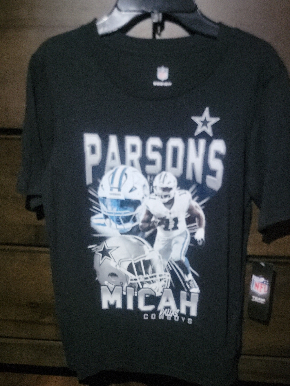 Micah Parsons Dallas Cowboys Kids Black Graphic Tee